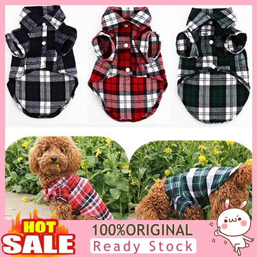 Áo Sơ Mi Ca Rô Kiểu Dáng Xinh Xắn Dành Cho Cún Cưng