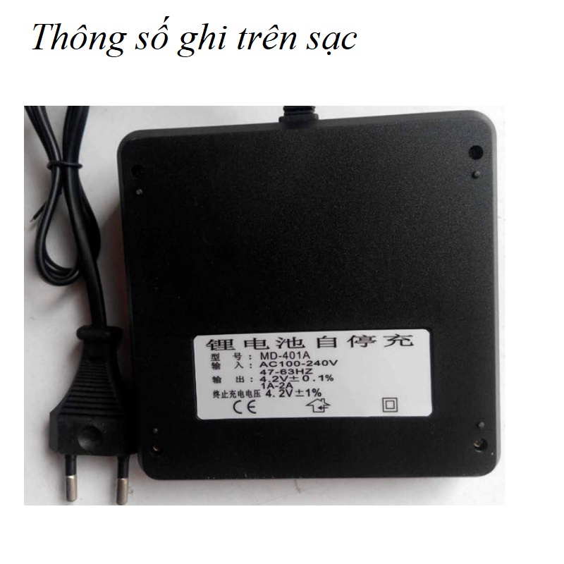 Bộ sạc pin 3.7v - 4.2v các loại 18650/16340/14500/18350/18500/17670 sạc đồng thời 4 pin dùng điện 100v - 240v