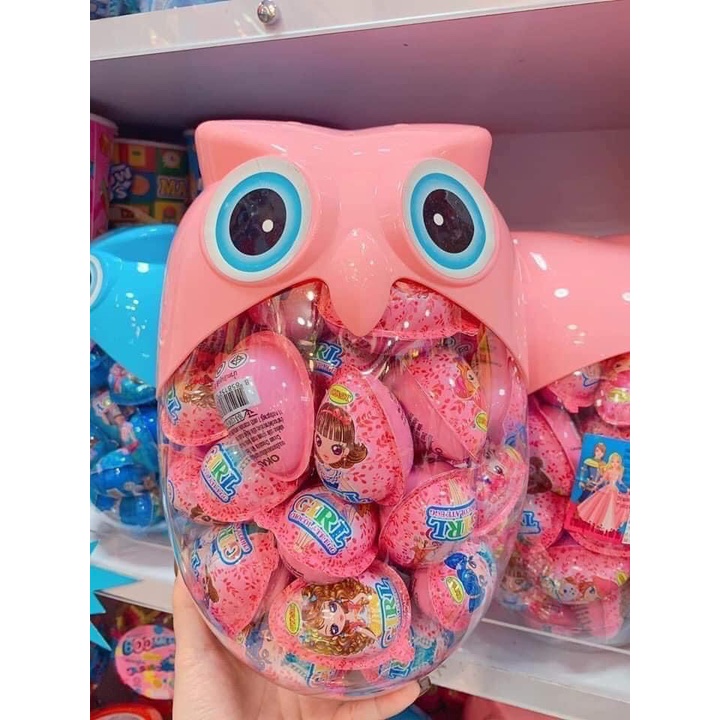 Trứng Đồ Chơi Socola Cú Thái Lan - Chocolate Eggs Surprise Toy For Kids - Hộp 60 quả
