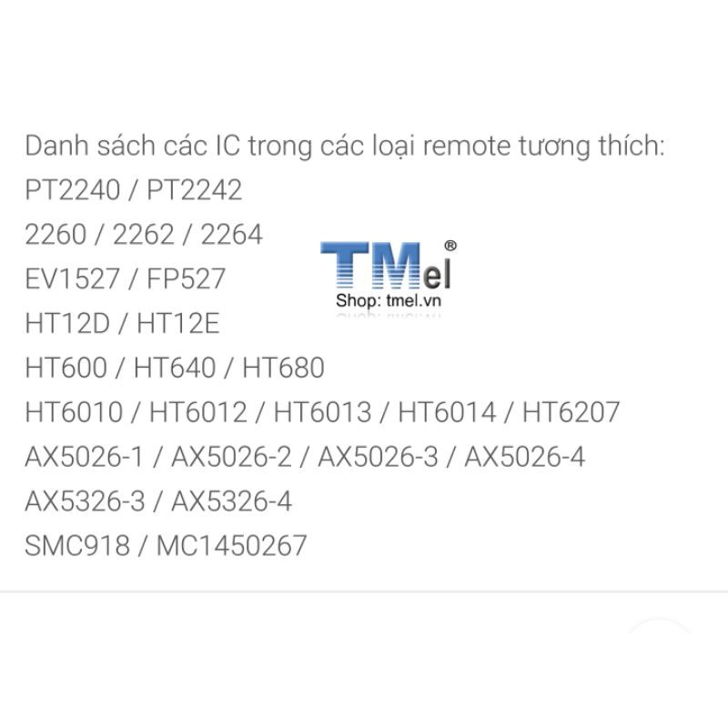 Remote học lệnh 2 nút chống nước