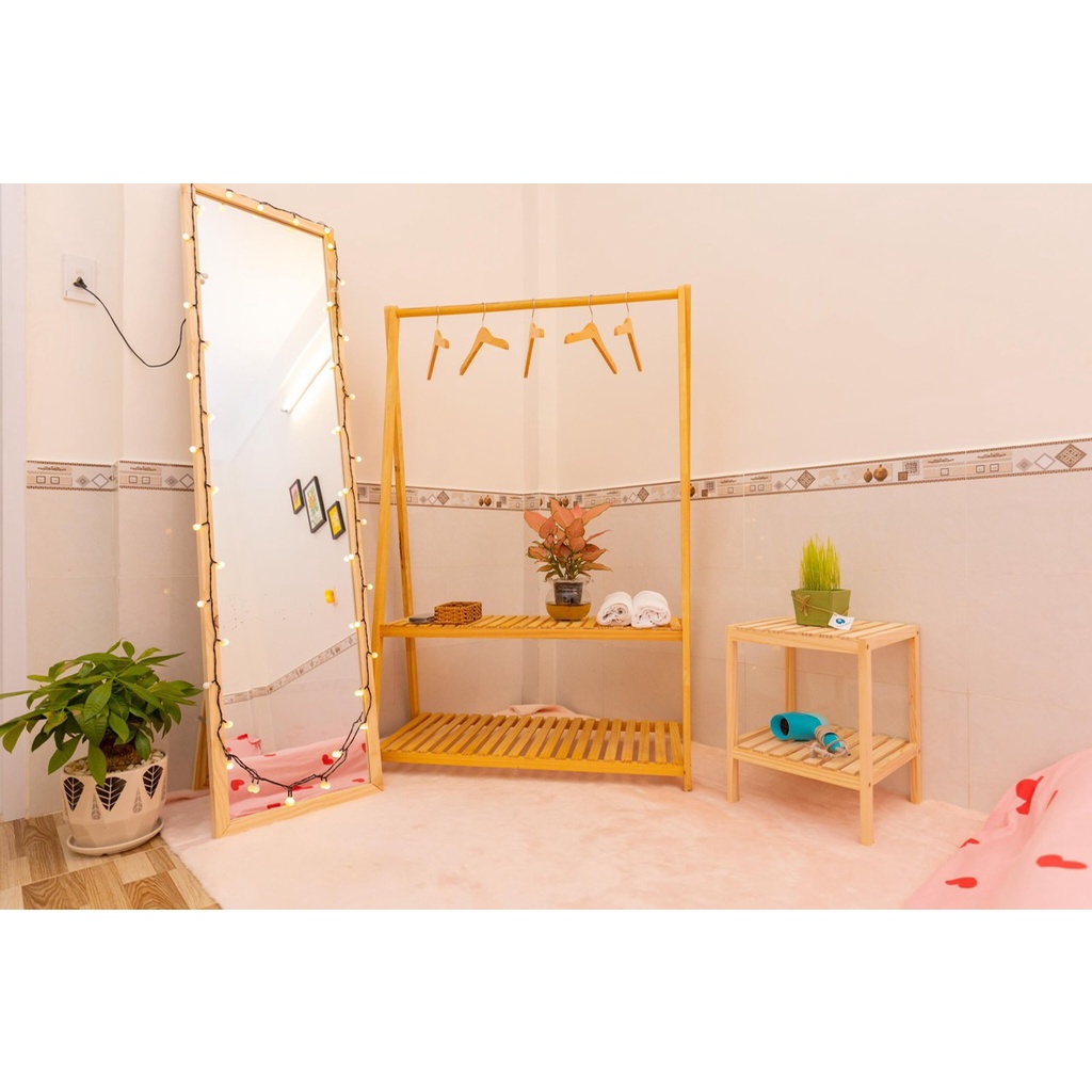 Kệ treo quần áo chữ A, giá treo đồ quần áo 2 tâng Hương Anh Decor