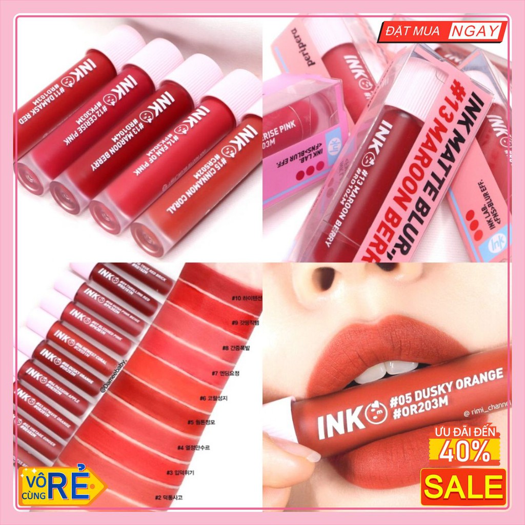 Son Kem Lì Peripera Ink Matte Blur Tint Siêu Mịn - Hàn Quốc 3.8gr (có Bill)