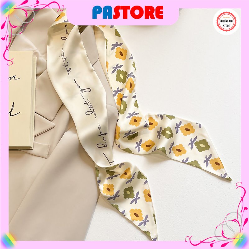 Khăn lụa buộc tóc Turban, khăn lụa choàng quàng cổ, Cột Tóc, quấn túi phong cách Hàn Quốc.
