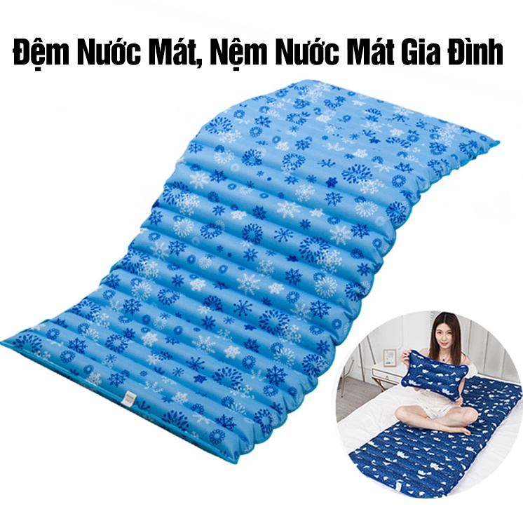 Nệm Nước Mát Đệm Nước Mùa Hè Cỡ Lớn Cho Bé Và Người Lớn Dài 190cm Rộng 75cm Thoáng Mát Độ Bền Cao Vt162