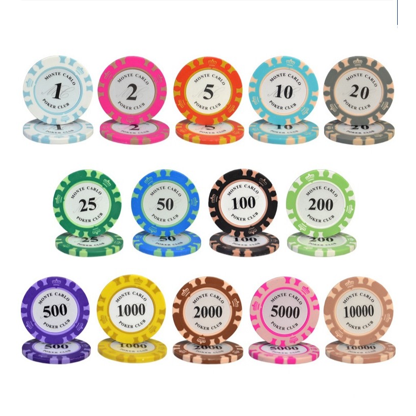 Chip poker có số ( phỉnh poker ) chất nhựa cao cấp PK1