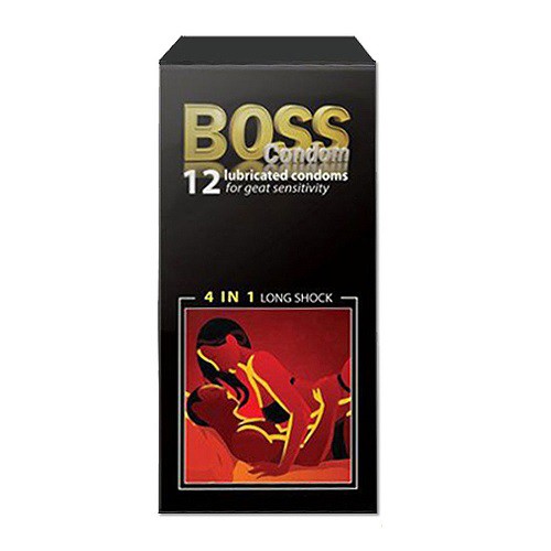 Bộ 2 hộp Bao Cao Su Boss 4 in 1 Gân Gai Kéo Dài - 24 Chiếc Chính Hãng