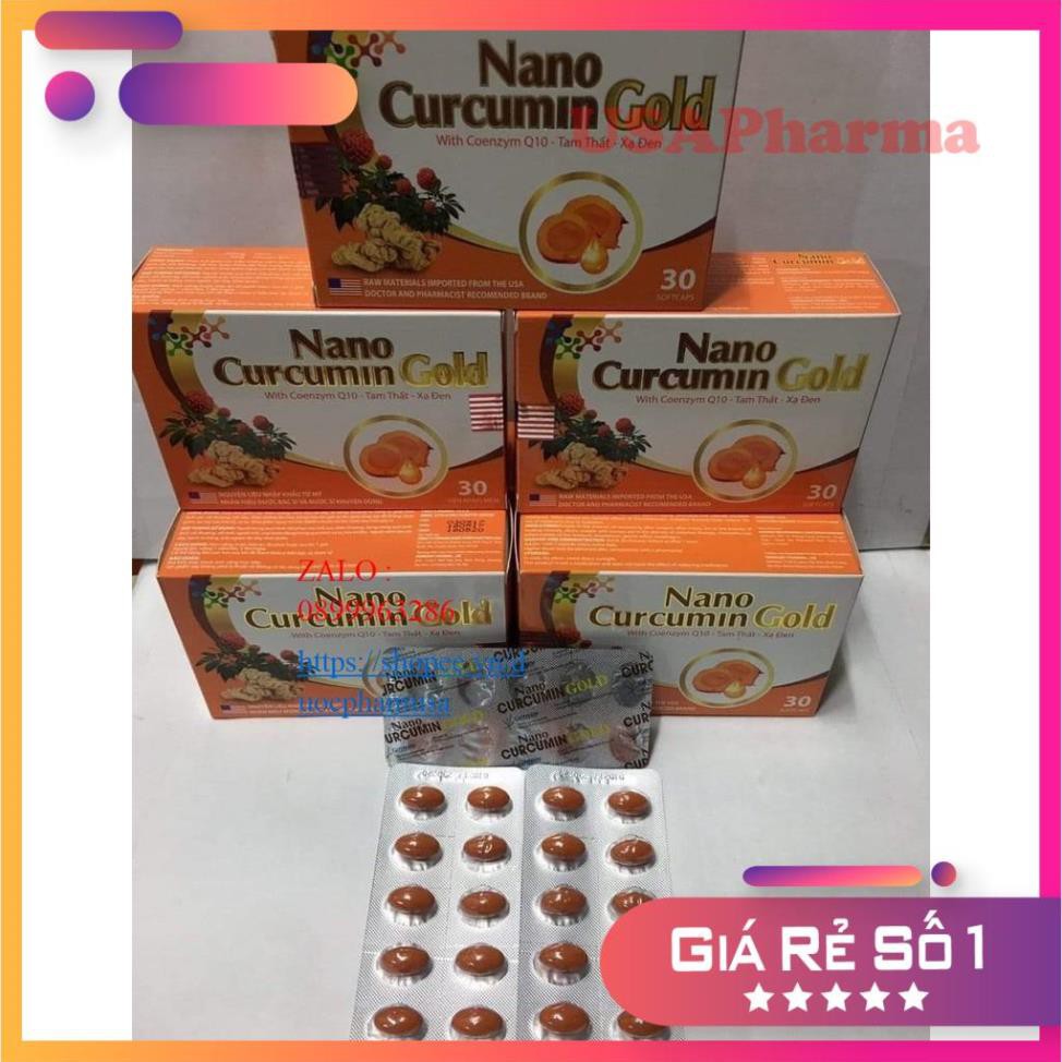 [Viên uống] Nano Curcumin GOLD giảm các triệu chứng viêm đau dạ dày