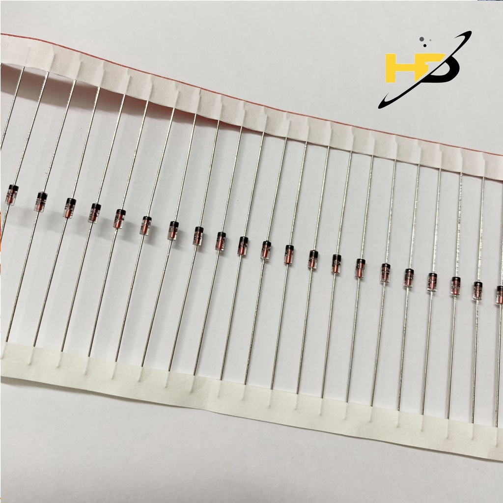Combo 50 Con Diode Zener 4148 1/2W, Diode Tách Sóng 1N4148 Đóng Dây