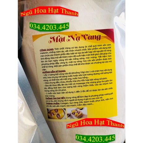 1kg Mặt Nạ Tinh Chất Vàng 24k,Bột đắp mặt Collagen