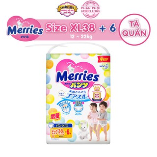 Tã/bỉm quần merries size xl - 38 + 6 miếng