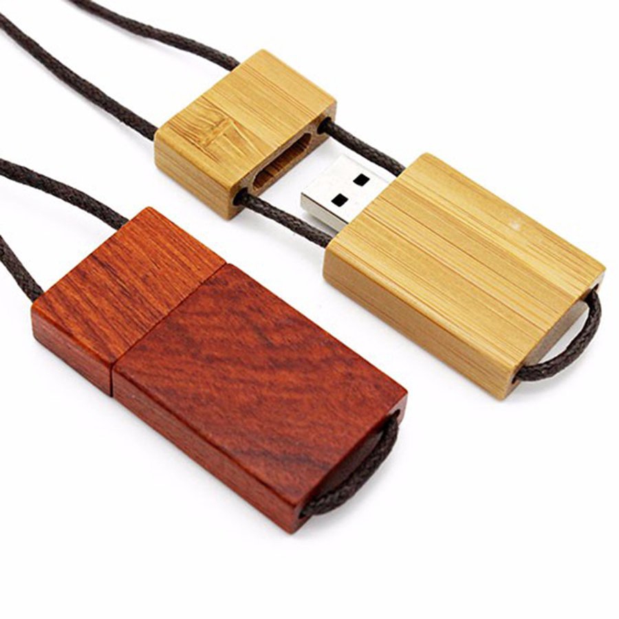 USB Lưu trữ logo bằng gỗ dây thừng siêu tiện lợi