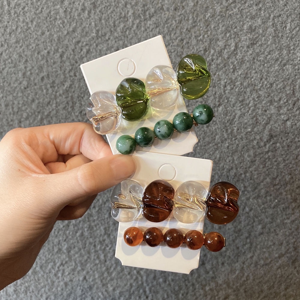 2022 Kẹp Tóc Tinh Tế Đính Đá Phong Cách Retro