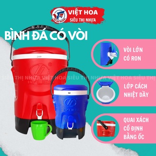 Bình đá tròn vòi, phích đá tròn có vòi, bình giữ nhiệt, bình đá super cooler Tý Liên