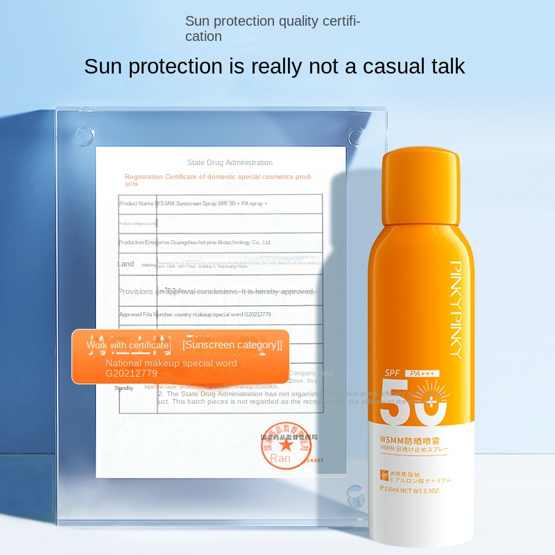 Xịt Chống Nắng Spf50 + Lâu Trôi Hydrat Hóa Không Vón Cục Bảo Vệ Da