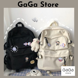 Balo thời trang hàn quốc, balo ulzzang nữ đi học cấp 2, cấp 3. Balo trơn 2 ngăn lớn trước