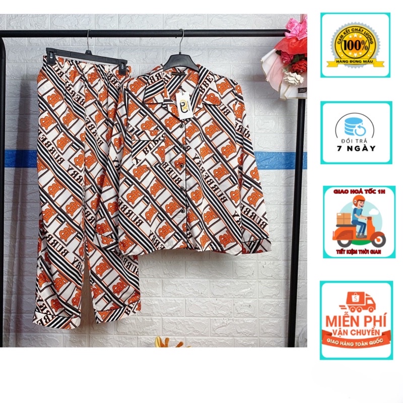 Bộ đồ ngủ mặc nhà pijama dài tay  nam cao cấp ,chất lụa pháp không nhăn mềm mịn form to rộng