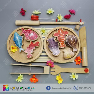 Đồ chơi gỗ Bộ câu cá làm bếp