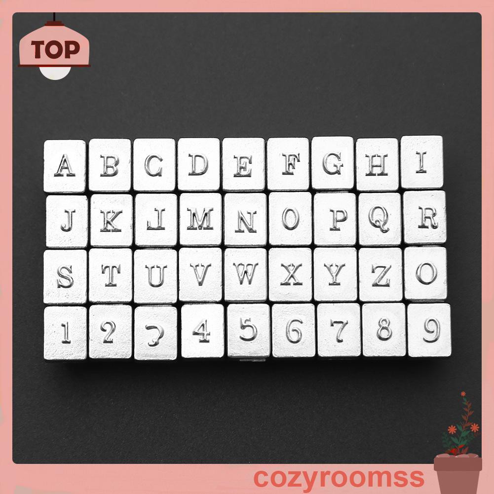 Cozyroomss 36pcs Steel Punch Alphabet Letter Number Set Metal Leather Tool