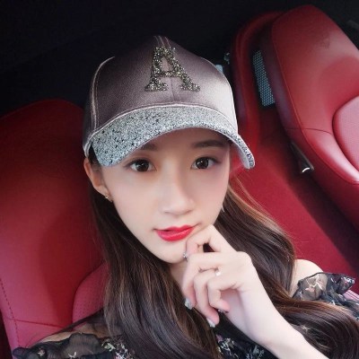 Mũ lưỡi trai họa tiết chữ đính kim sa phong cách Hàn Quốc thời trang cho nữ