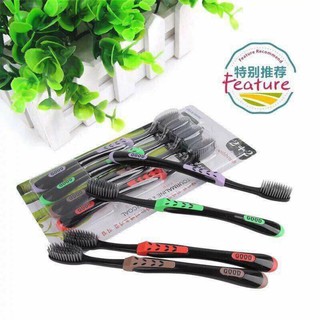 Set 4 Bàn Chải Đánh Răng Than Hoạt Tính