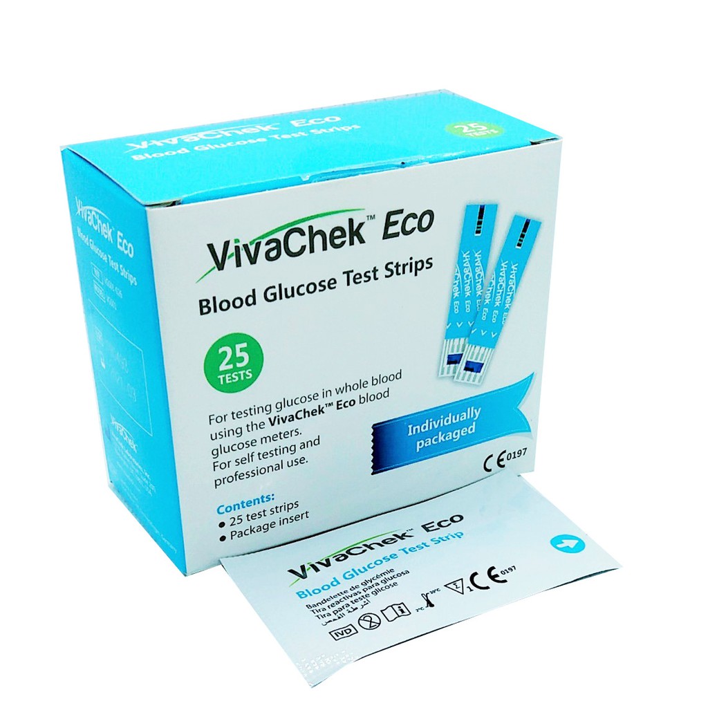 Que thử đường huyết VivaChek Eco 25 que