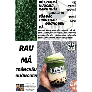 TRÀ RAU MÁ ĐẬU XANH  [CÔNG THỨC] + BỘ TRÀ MẪU PHIÊN BẢN TIẾT KIỆM - NGUYÊN LIỆU PHA CHẾ - NGUYÊN LIỆU TRÀ SỮA
