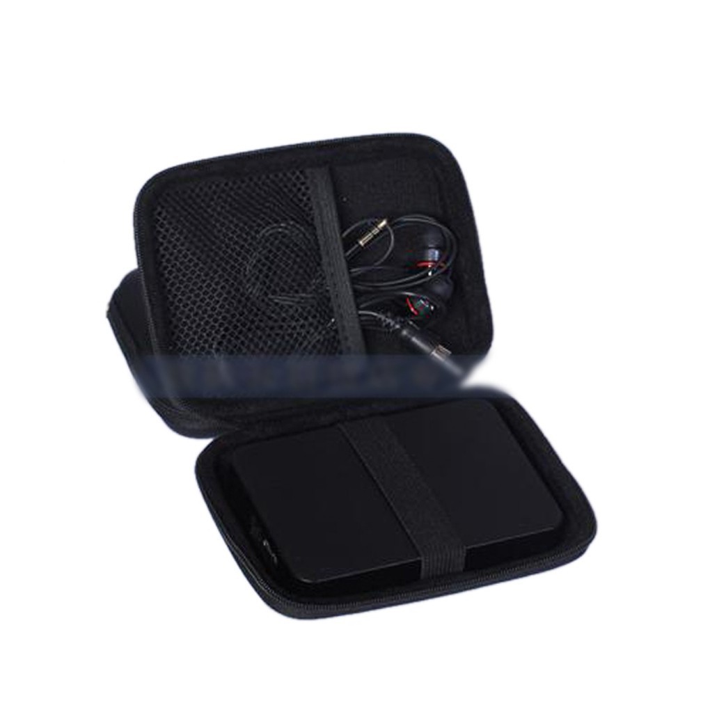 Hộp da PU dây khóa kéo đựng Sd Tf Usb chống sốc