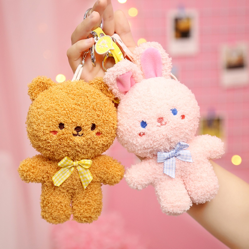 Móc Khóa Hình Thú Nhồi Bông Siêu Mềm Dễ Thương 16CM