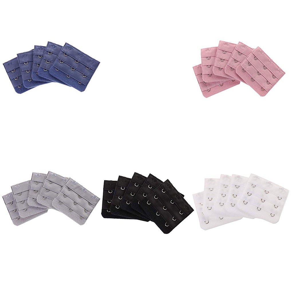 Set 5 miếng nối dài dây áo ngực 3 hàng 3 móc gài cho nữ
