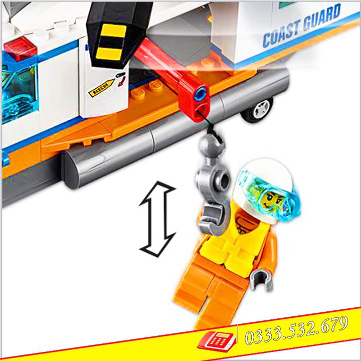 Bộ Lego Lắp Ráp Ninjago Cảnh Sát Biển. ( 448 Chi Tiết). Lego Ninjago Trực Thăng Coast Guard