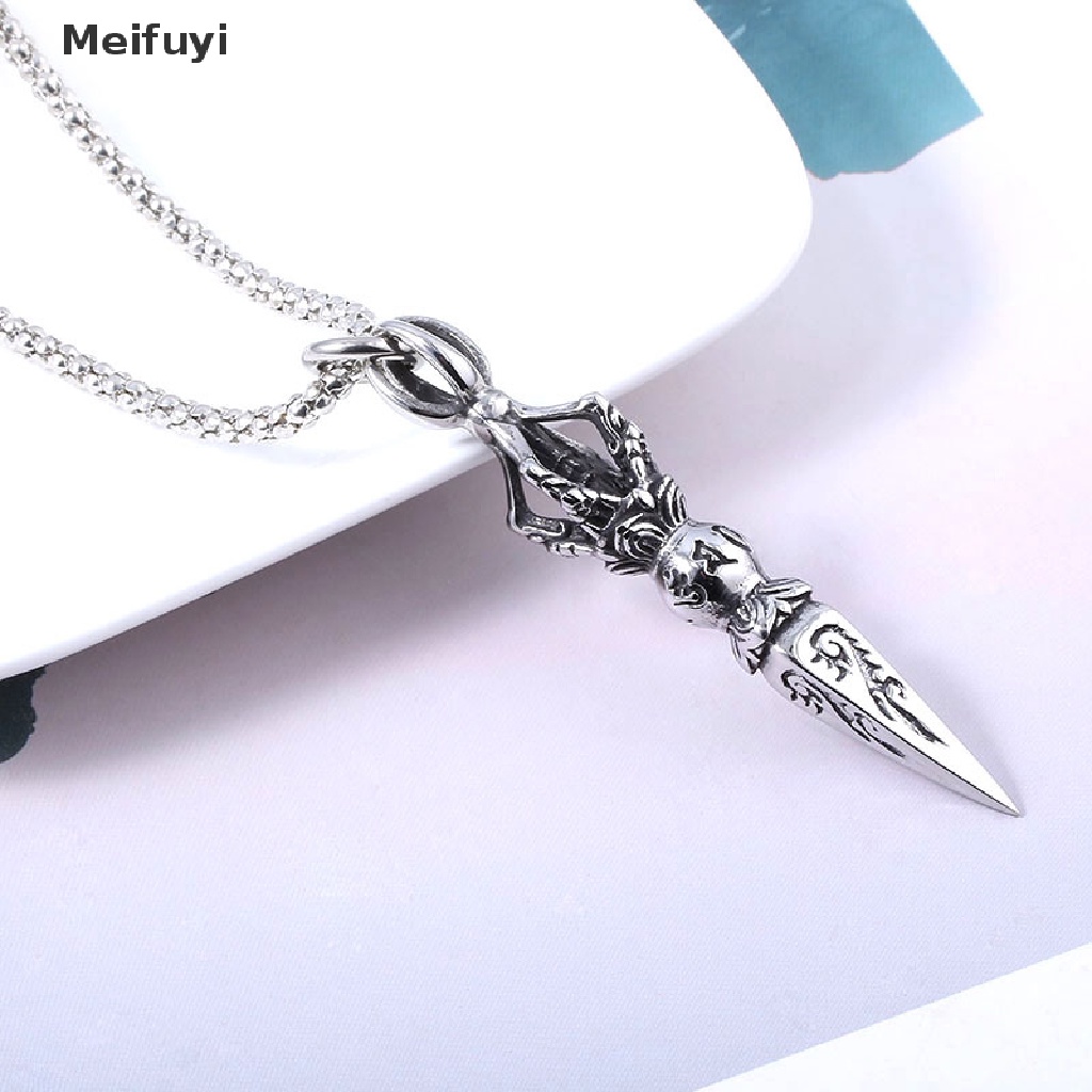 [Meifuyi] Fashion Alloy Spearhead Pendant Punk Necklace Chain Men Woman Choker Jewelry COD