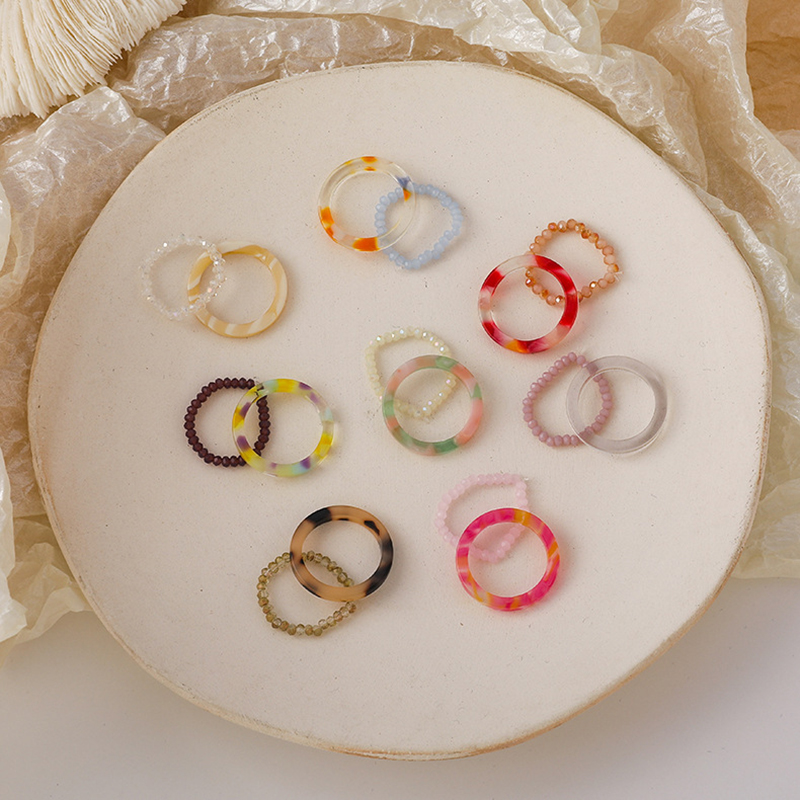 Set 2 nhẫn kiểu dáng thời trang trẻ trung cho nữ