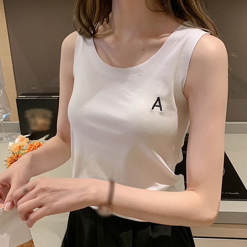 Áo ba lỗ màu trơn phong cách Hàn cho nữ