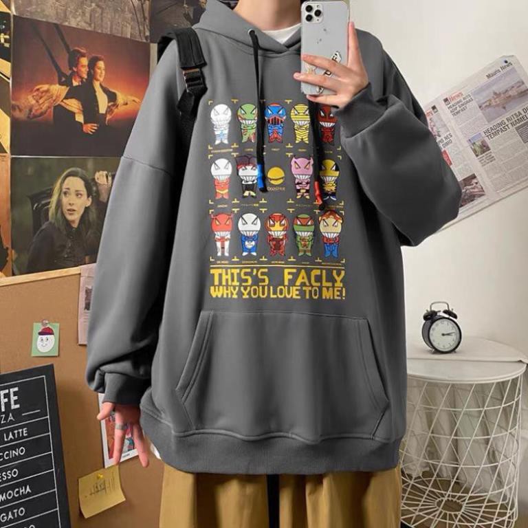Áo hoodie nỉ unisex form rộng FACLY nam nữ phong cách ngầu