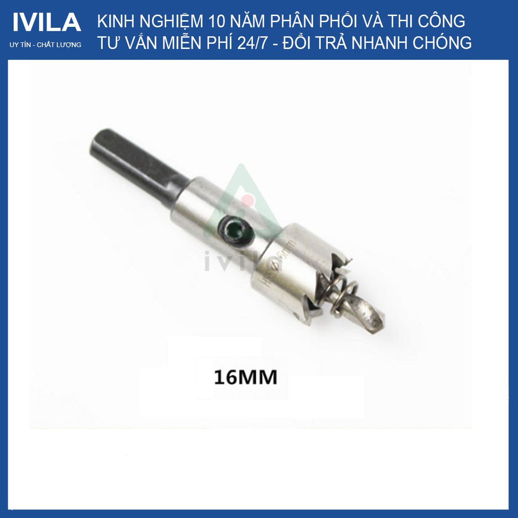 Mũi khoan 16mm - Mũi khoan khởi thủy 16mm - Mũi khoét 16mm - Mũi khoan khởi thủy 20mm - Khoan ống nhựa PVC, Hdpe dễ dàng