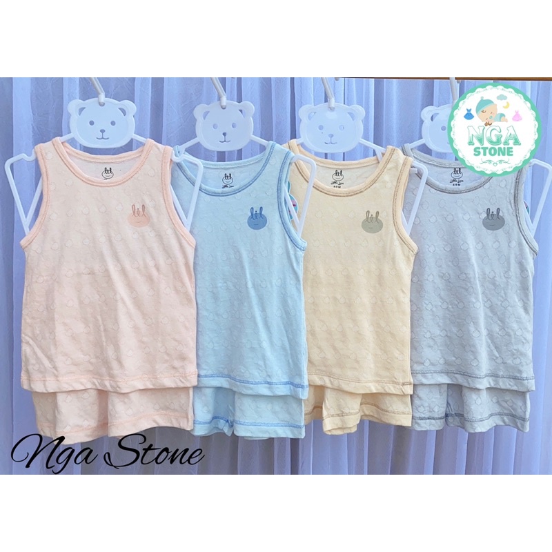 LITTLE LOVE - Bộ ba lỗ vân lỗ cho bé trai bé gái 6-16kg hãng LITTLE LOVE