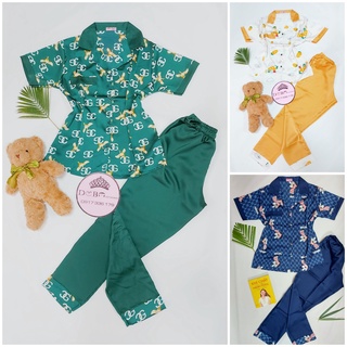 Đồ bộ pijama lụa💖bộ lụa pijama áo cộc-quần dài🌸chất liệu lụa satin cao cấp cực mát