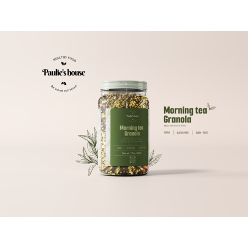 Tea granola, Granola ăn kiêng, Ngũ cốc granola siêu hạt giảm cân không đường từ Paulie's house