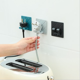 Móc, kẹp giữ đầu dây điện dán tường gấp gọn, treo vật dụng nhà bếp, phòng tắm
