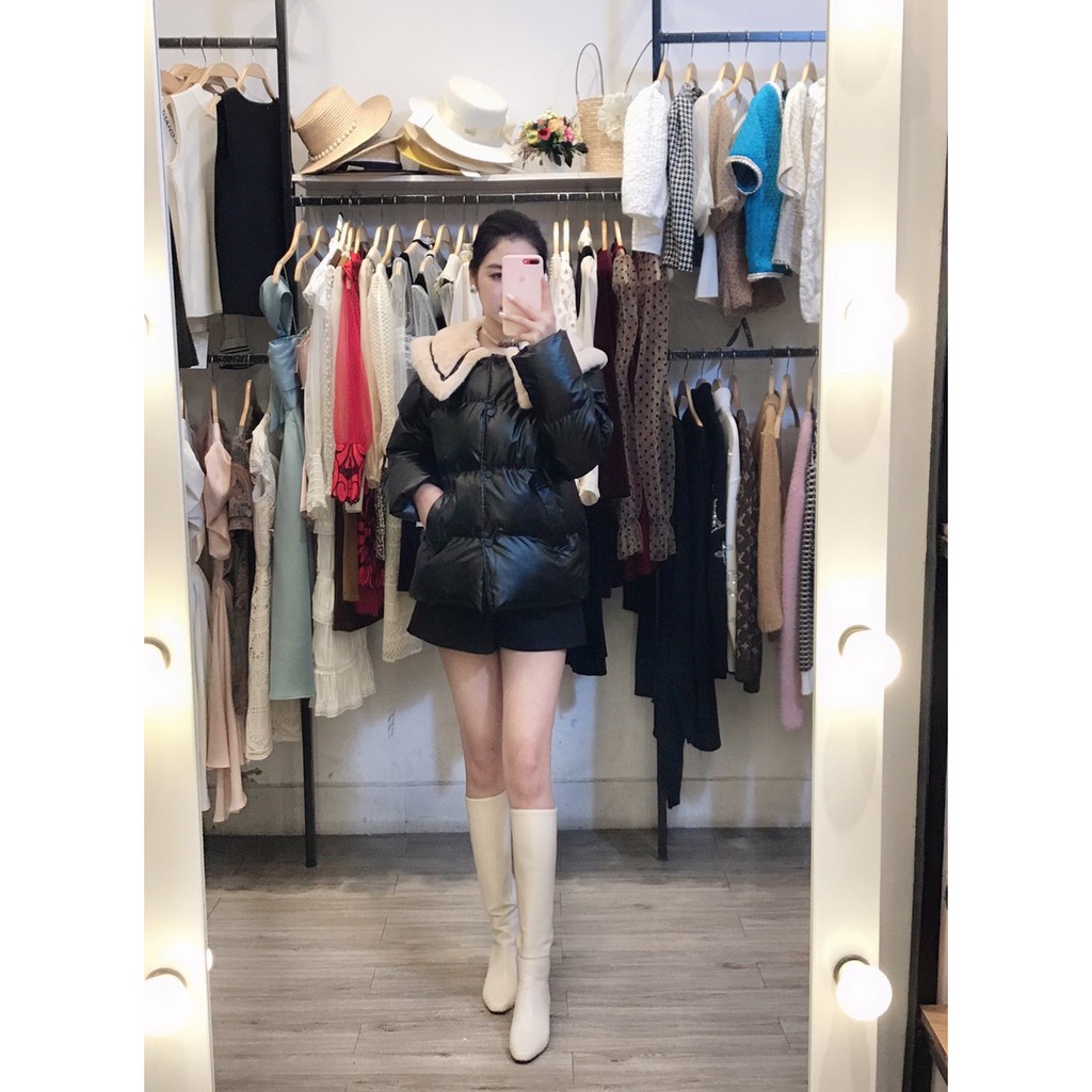 Áo Phao Béo Cổ Lông Túi Chéo | BigBuy360 - bigbuy360.vn