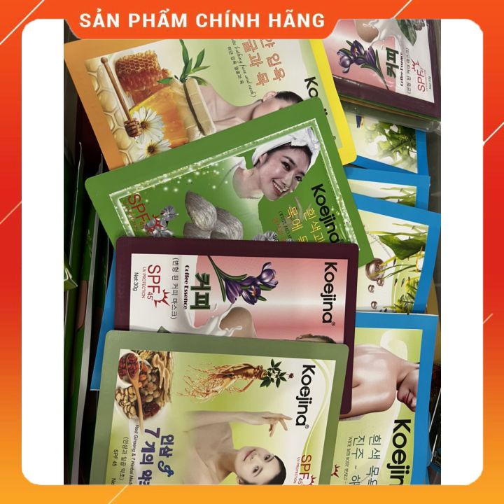 Tắm trắng dành cho da mặt #Koejina 30g có 4 loại cafe-tổ yến-mật ong- nhân sâm - giúp da trắng hồng ngay lầm đầu sử dụng