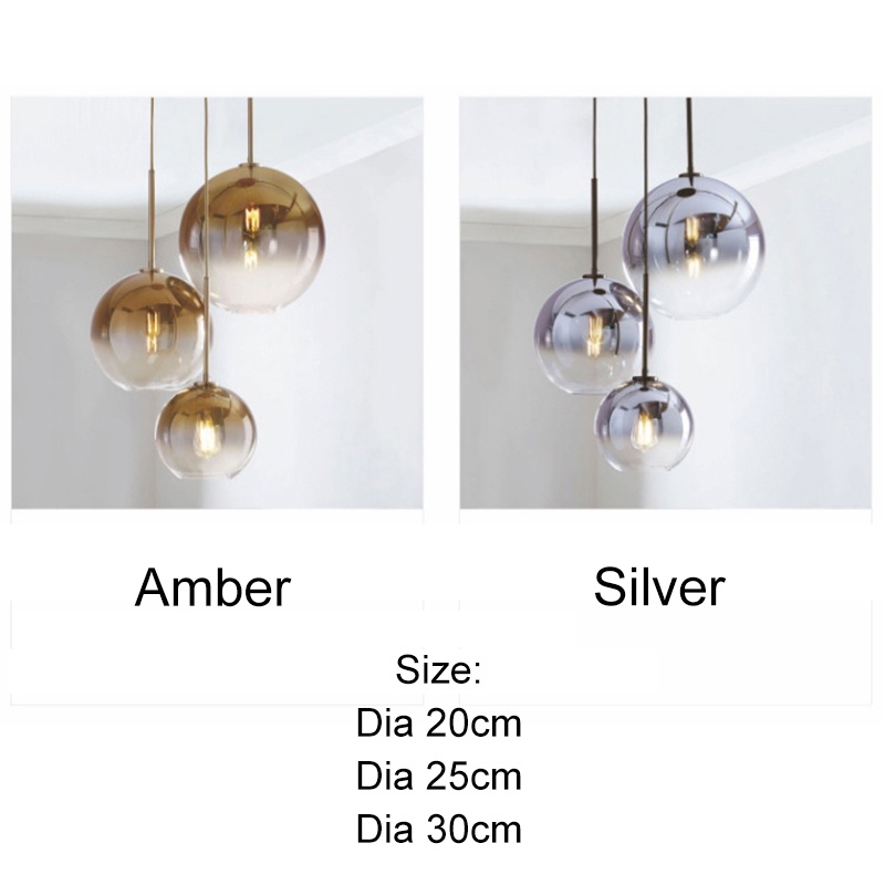 Đèn LED E27 Bằng Kính Màu Sắc Gradient Phong Cách Bắc Âu Hiện Đại Dành Cho Phòng Khách / Phòng Ngủ / Nhà