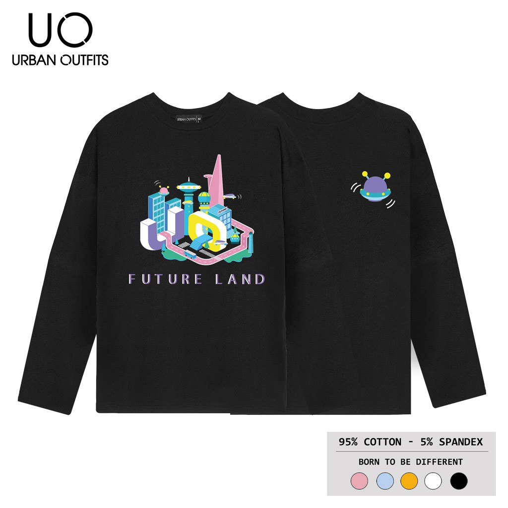 Áo Thun Tay Dài Nam Nữ Form Rộng URBAN OUTFITS In Future Land TDO18 100 cotton 4 Chiều