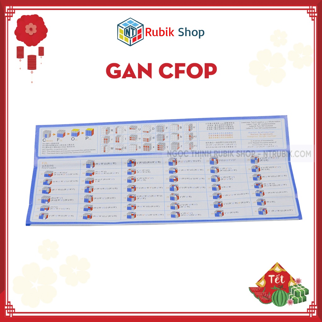 GAN's CFOP - Công thức nâng cao khối Rubik 3x3 Cross F2L OLL PLL