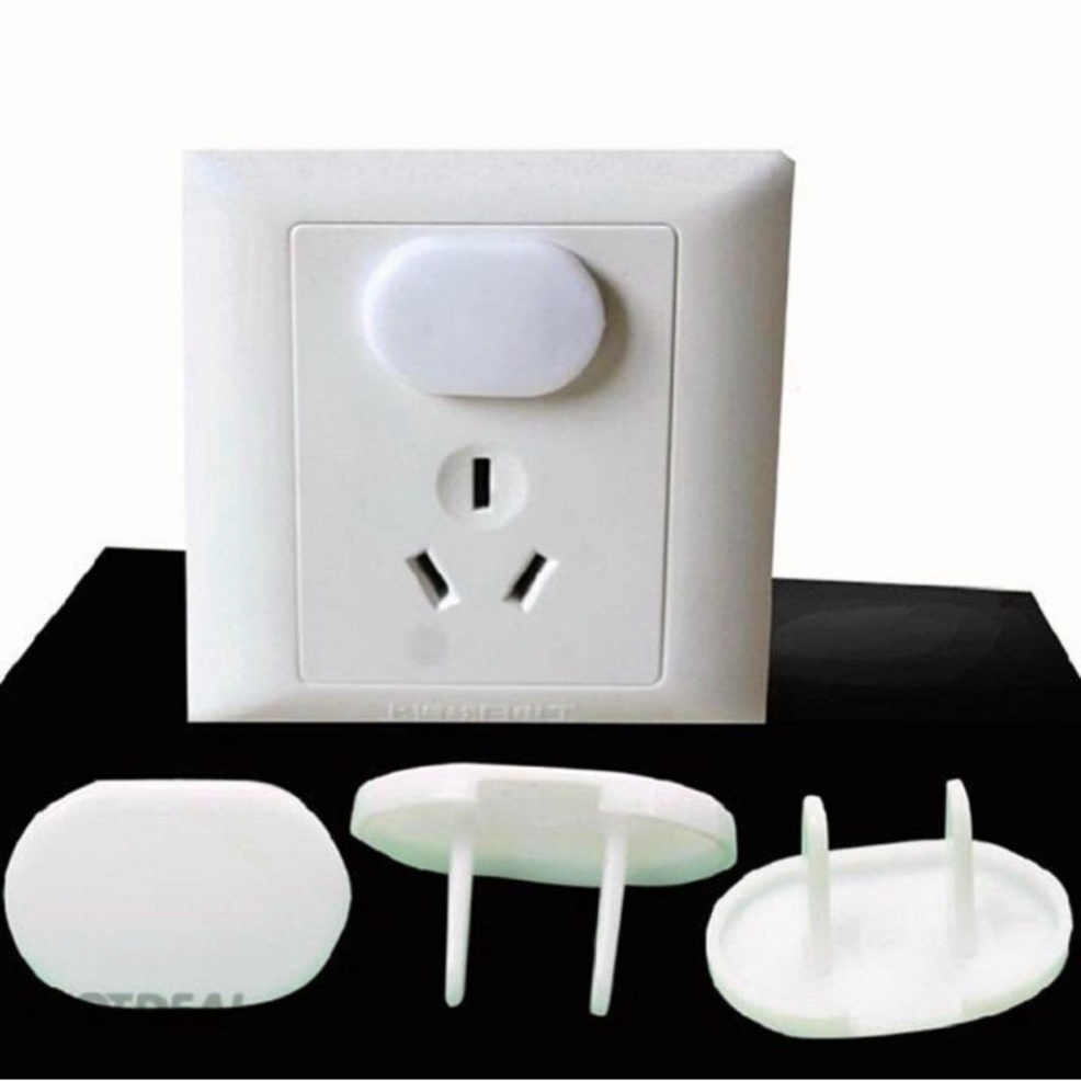 Nút Bịt Ổ Điện Chống Cháy, Chống Giật An Toàn Cho Bé - Che Ổ Điện 2 Chân Cao Cấp - Shop Mẹ Mốc , Nbod