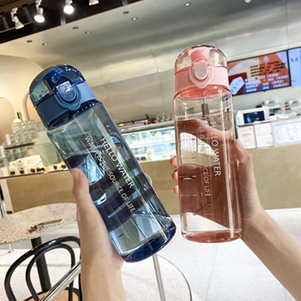 YIYU Bình Đựng Nước Trong Suốt Có Nắp Đậy Chống Tràn Tiện Dụng