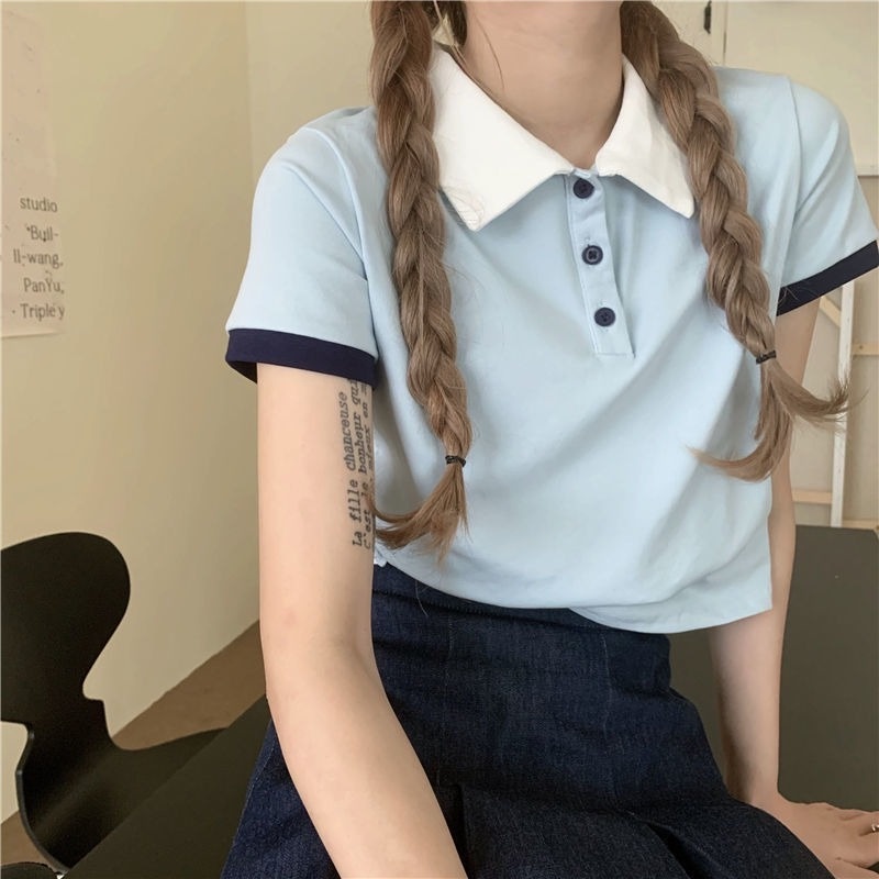 Áo Croptop Tay Ngắn Eo Cao Thiết Kế Mới Thời Trang Mùa Hè Dành Cho Nữ