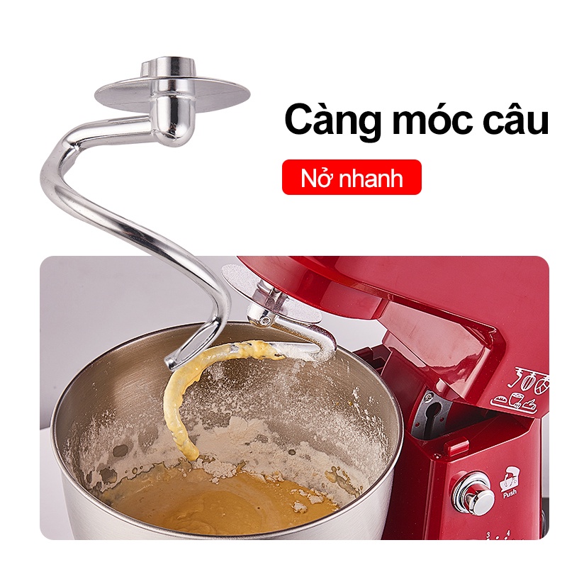 Máy trộn bột máy đánh trứng cỡ lớn đa năng bát inox 5 lítcông suất máy trộn bột đa năng đánh kem -Hạn bảo hành 12 tháng