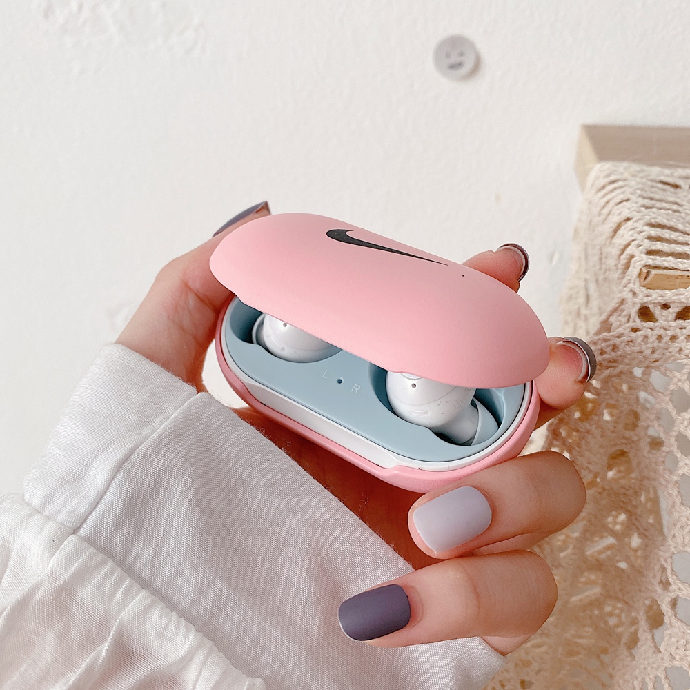 Vỏ bảo vệ hộp sạc tai nghe không dây bằng PC cứng nhám màu kẹo ngọt sáng tạo cho Samsung Galaxy Buds/Buds Plus