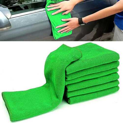 Khăn lau xe hơi mềm mại màu xanh lá kích thước 30x30cm W5M3
